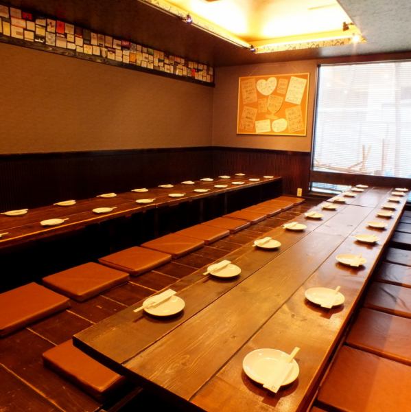 The tatami room on the 1st floor is a completely private room with comfortable horigotatsu, which can accommodate up to 32 people.Without worrying about the surroundings ☆
