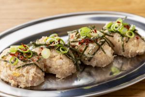 Homemade salted chicken meatballs