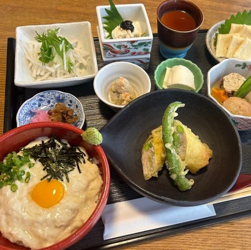 お昼のヘルシーゆばんざい【錦御膳・ゆば御膳・こ豆や御膳】