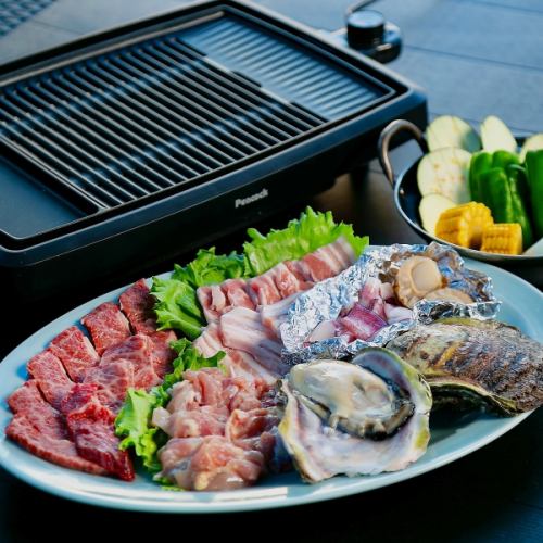 [Limited to one group per day ◎] Completely private ocean view BBQ plan / 6,600 yen (tax included)