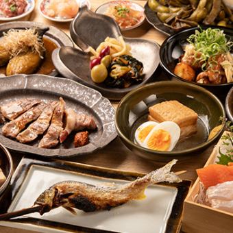 ■3H飲み放題付『店長おすすめ宴会コース』握り寿司に炉端焼や舟盛鮮魚〈全9品〉6000円→5000円