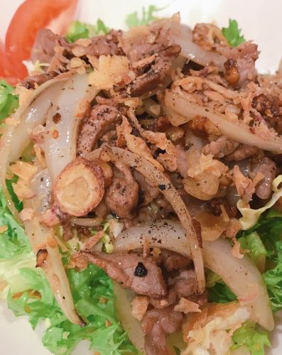 Stir-fried beef salad