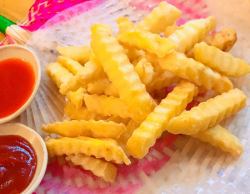 French fries/shrimp crackers