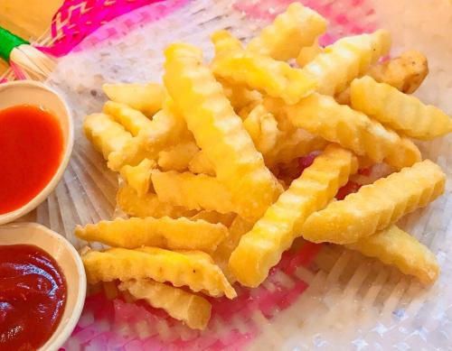 French fries/shrimp crackers