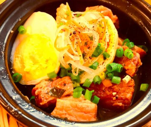 Braised pork and boiled egg in coconut juice
