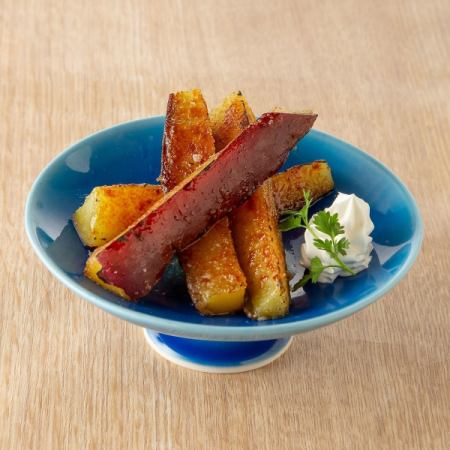Salted butter baked sweet potato brulee