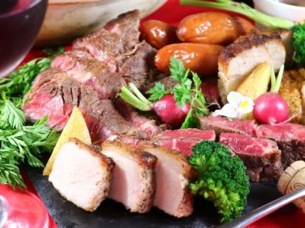 Luxurious meat platter ≪Beef tagliata & pizza all-you-can-eat and drink≫ Sunday to Thursday unlimited 3900 yen / Friday, Saturday and before holidays 4200 yen for 2 hours