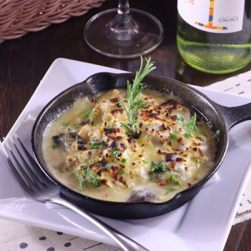 白身魚と木の子のグラタン仕立て