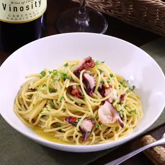 Octopus and perilla leaf peperoncino