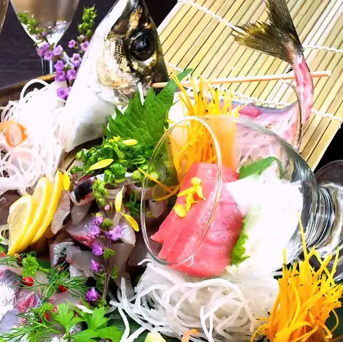 歓送迎会やお祝いにお勧め♪≪あじ姿造&本まぐろ中トロ刺身付食べ放題≫日～木4000円