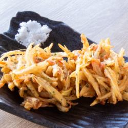 玉葱と小海老のかき揚げ