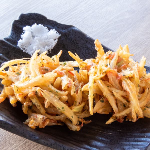 玉葱と小海老のかき揚げ