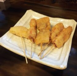 Kushikatsu and yakitori can be prepared individually or assorted.