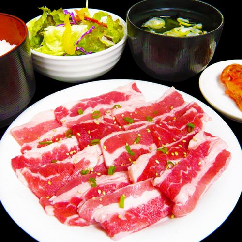 カルビ　焼肉定食　　
