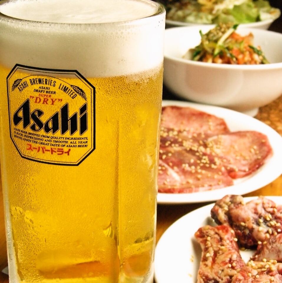 食べ飲み放題コースに＋550円で生ビールも楽しめます♪