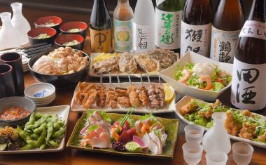 【简单】4,000日元套餐【7道菜+无限畅饮（2小时）】