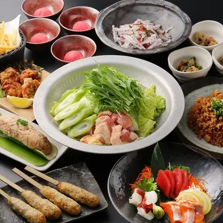 <October/November> [Same-day reservations OK] Raw Chicken Meatball Chanko Hot Pot Course [120-minute all-you-can-drink including draft beer]