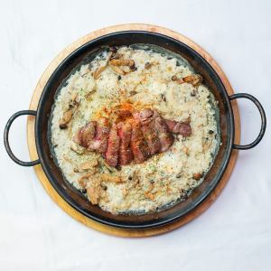 [Cream] Cream paella with Iberico pork and gorgonzola (2 servings)