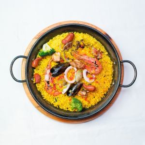 [Bouillon] Meat/seafood/vegetable mixed paella (2 servings)