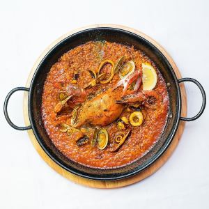 [No.2] Tomato paella with crab and seafood (2 servings)