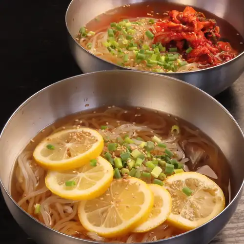 Lemon cold noodles / Kimchi cold noodles