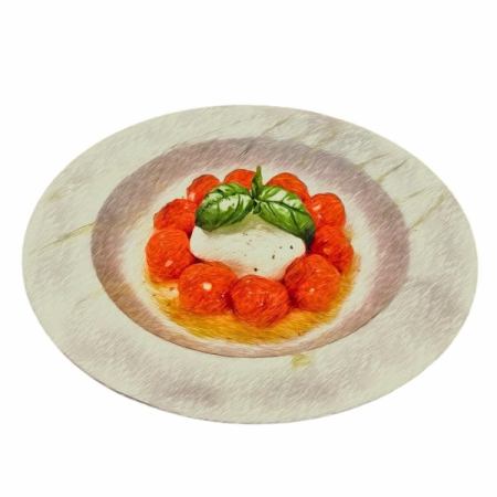 ブッラータチーズのカプレーゼ/Burrata cheese caprese