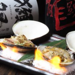 はまぐり(醤油焼/酒蒸し)/松茸(焼/天ぷら/土瓶蒸し)/グリーンアスパラ(焼/天ぷら) 各種