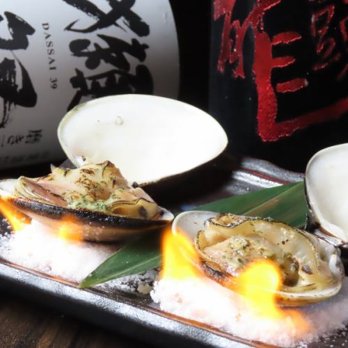 はまぐり(醤油焼/酒蒸し)/松茸(焼/天ぷら/土瓶蒸し)/グリーンアスパラ(焼/天ぷら)　各種