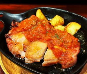 烤雞番茄羅勒醬