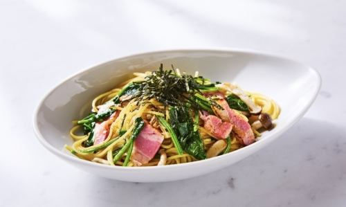 ほうれん草とベーコンのバター醤油