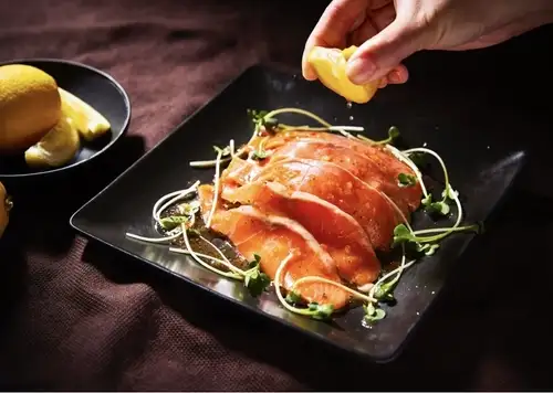 三文魚生牛肉片