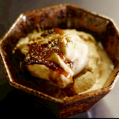 自家製きな粉ジェラート~焦がし醤油がけ~