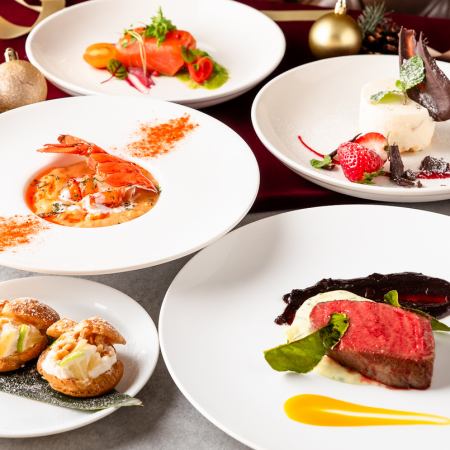 【Xmas2025】乾杯スパークリング付!ちょっと大人なクリスマス豪華フルコース