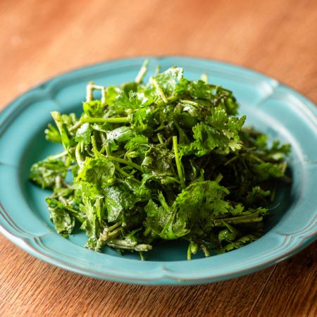 クレソンとパクチーのサラダ パクチージェノベーゼ