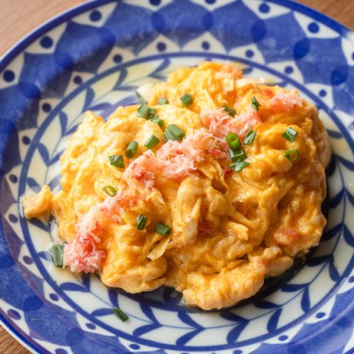 ズワイガニの卵炒め