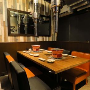 完全個室完備。プライベート空間を大切にしながらお食事していただけます。