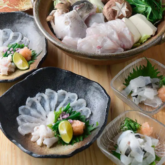 《복어 코스》7150엔(부가세 포함) *예약 필요