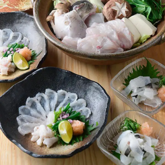 《복어 코스》7150엔(부가세 포함) *예약 필요