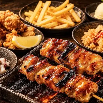[Easy All-You-Can-Eat & Semi-Private Rooms] All-you-can-eat fried chicken & French fries (8 dishes total) + up to 2.5 hours of all-you-can-drink for 2480 yen