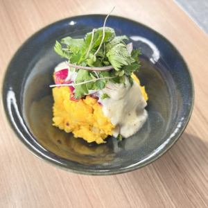 Smoked tongue curry with potato salad