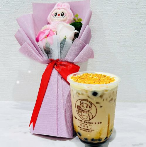 12　焼きココナッツエッグクリーム黒糖タピオカミルクティ
