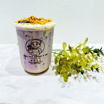 13　焼きココナッツエッグクリーム紫いもタピオカミルクティ