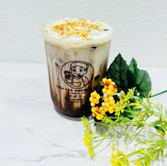 14 焼きココナッツエッグクリームチョコレートタピオカミルクティ