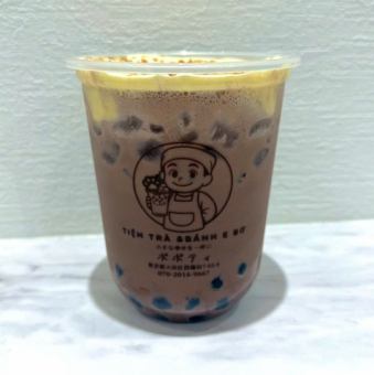 焼きココナッツエッグクリーム入りチョコレートタピオカミルク