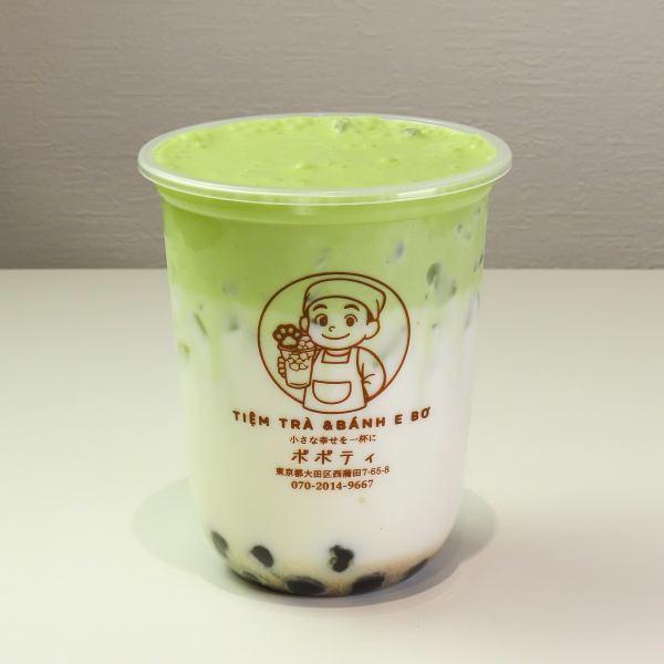 おすすめ◎『抹茶ラテタピオカミルクティ』新感覚トッピングとインスタ映え♪