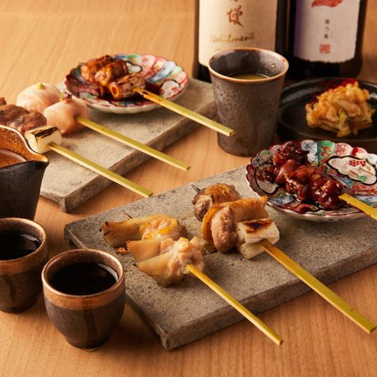 仅限晚餐：尽情享用主厨精选炭烤串套餐【宴会/约会/招待】