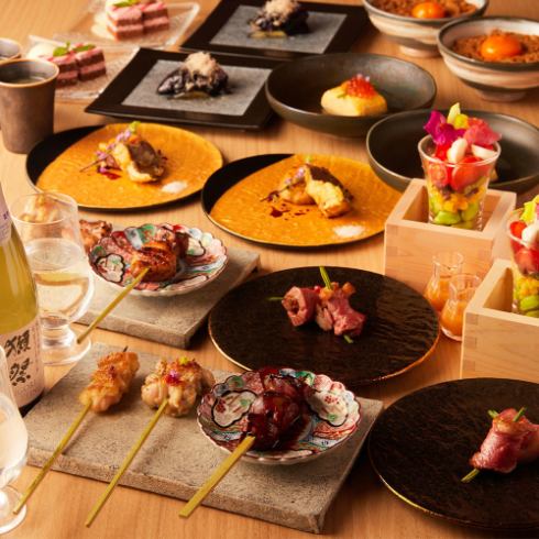 昼の会食や接待、ランチにおすすめな飲み放題付きコースをご用意