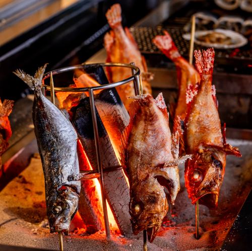 ランチ限定の炉端焼き定食！