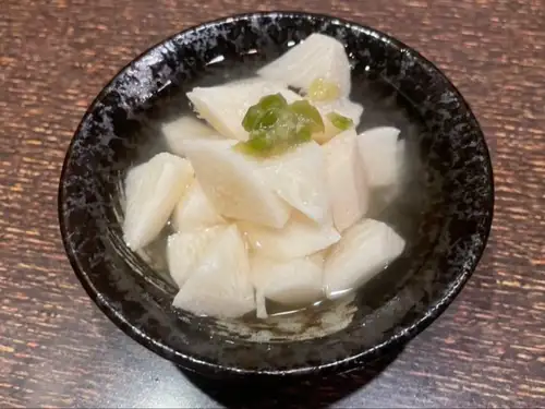 略微醃製的山藥