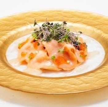 With smoked salmon carpaccio how much